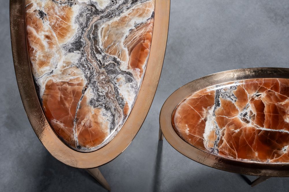Nebula Oval Cremino - Sculptural Tables and Consoles